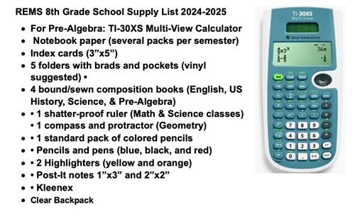 8th Grade Supply